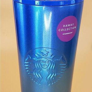 Brand New!! Starbucks Hawaii Collection Metallic Blue Tumbler Stainless Steel!